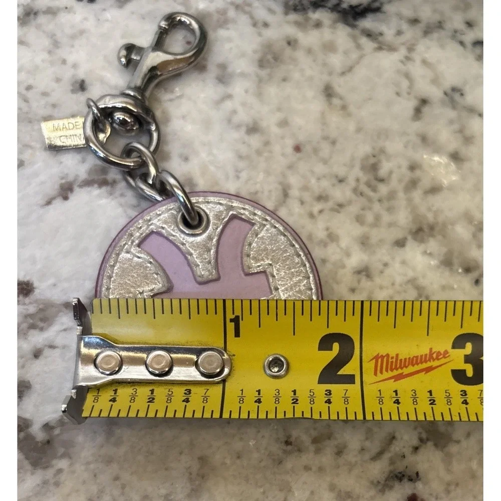 VTG Rare Limited Edition Coach Pisces Astrology Charm Key Chain Pink Silver Y2K